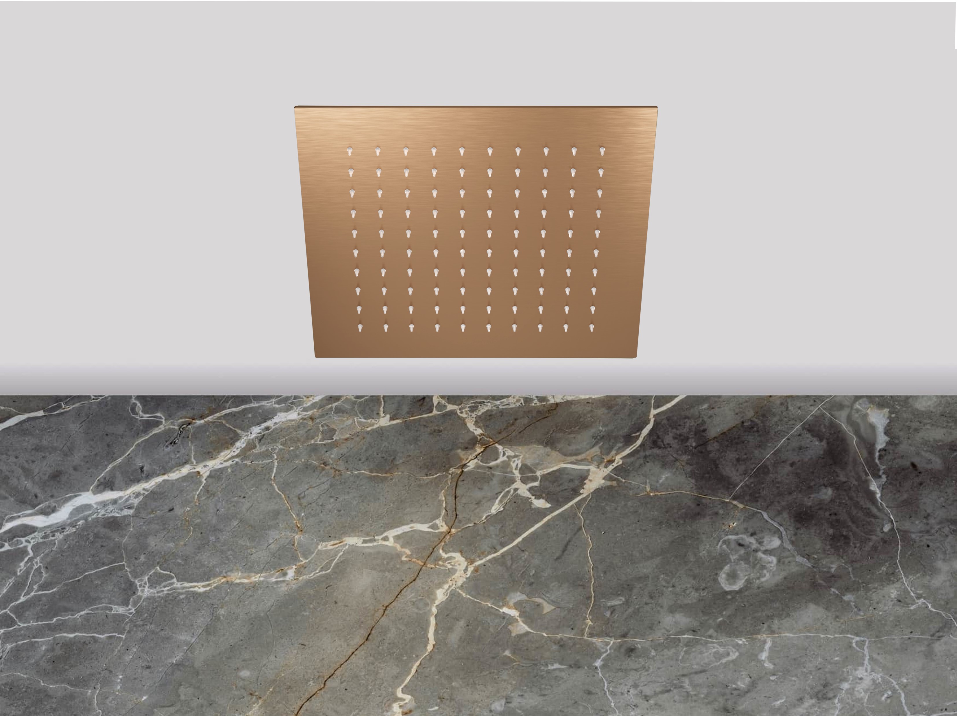 Lagoo Nesso Hoofddouche Easy Peasy 340 x 340 m. Easy Fix systeem N8210BK Brushed Copper PVD