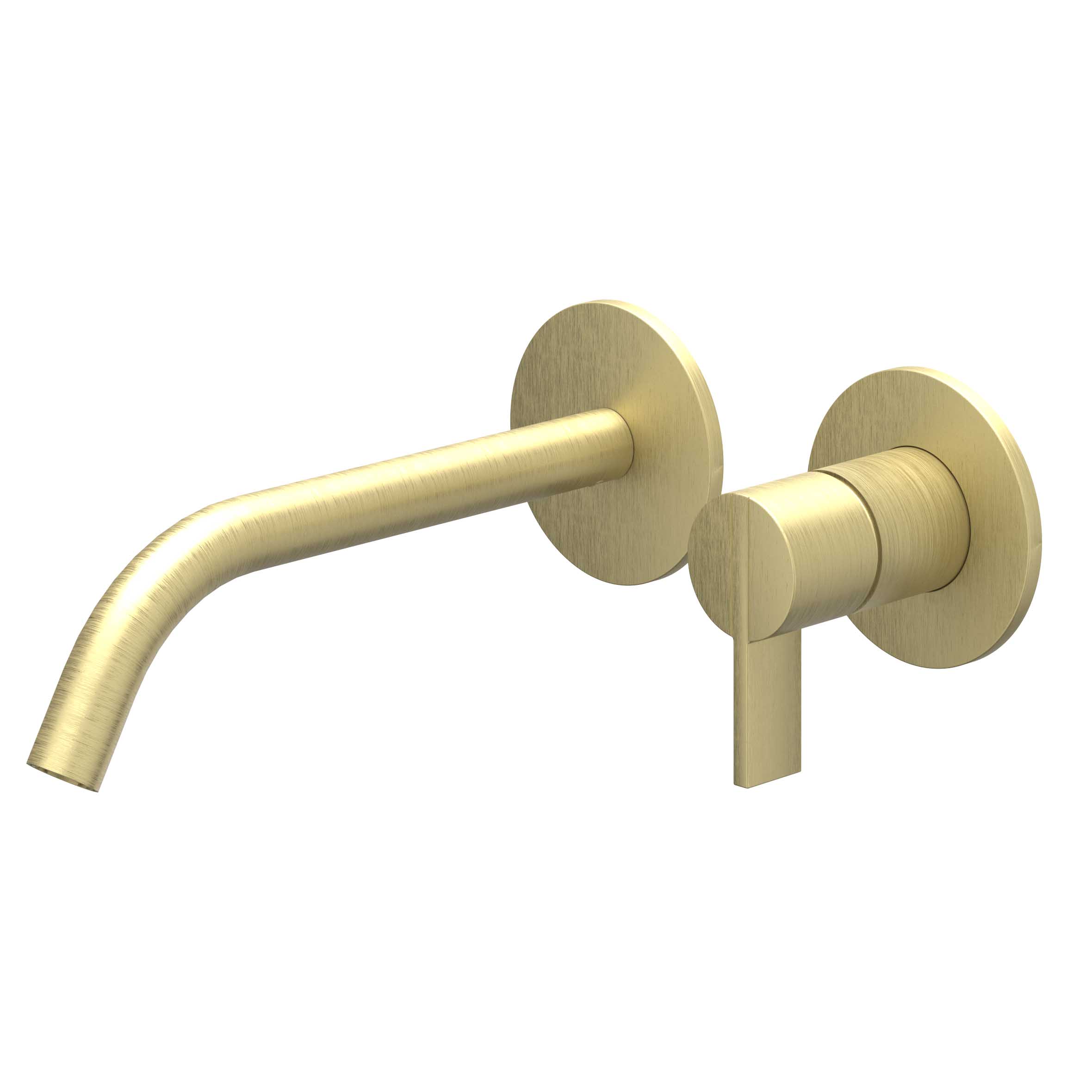 IVY Pact Wastafelmengkraan afbouwdeel 2-gats met gebogen uitloop 6101354 gebr. mat goud PVD