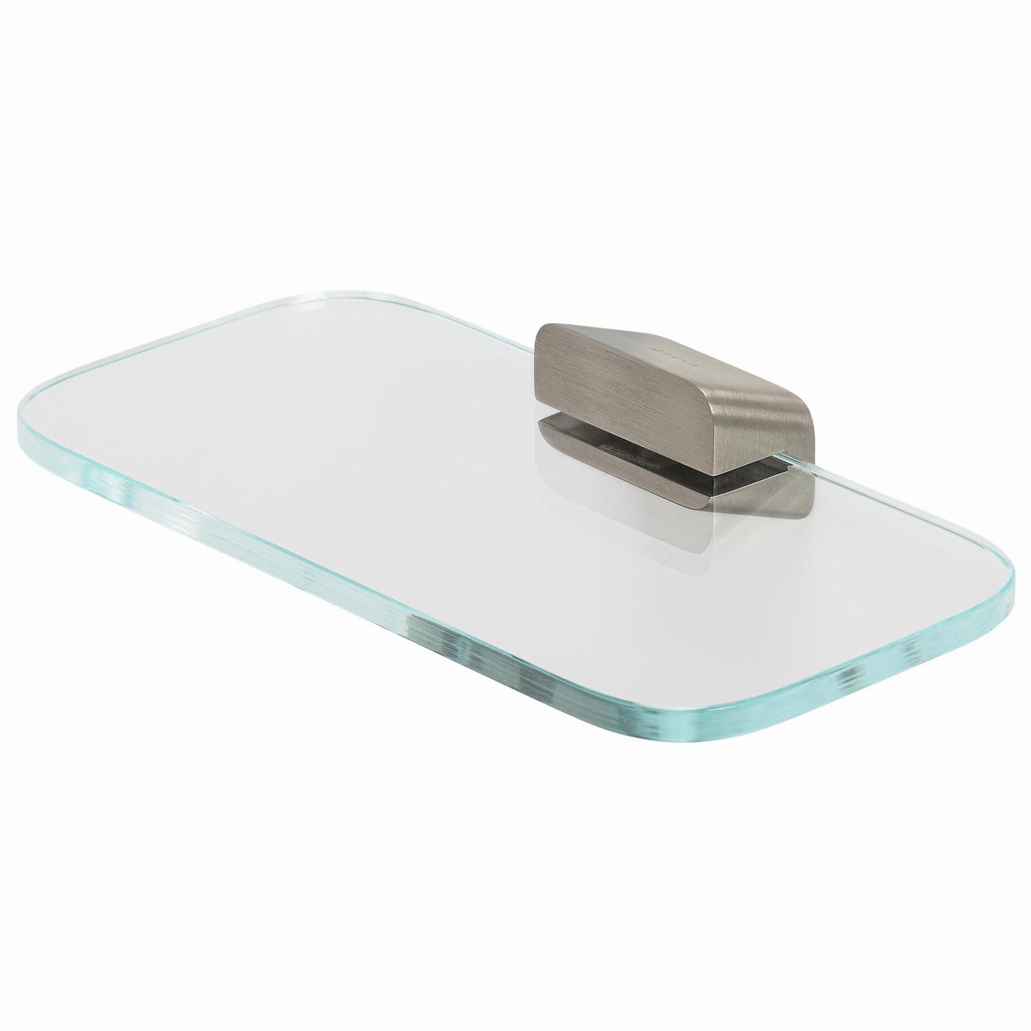 Geesa Shift planchet / zeephouder rvs geb. met transparant glas 919903-05