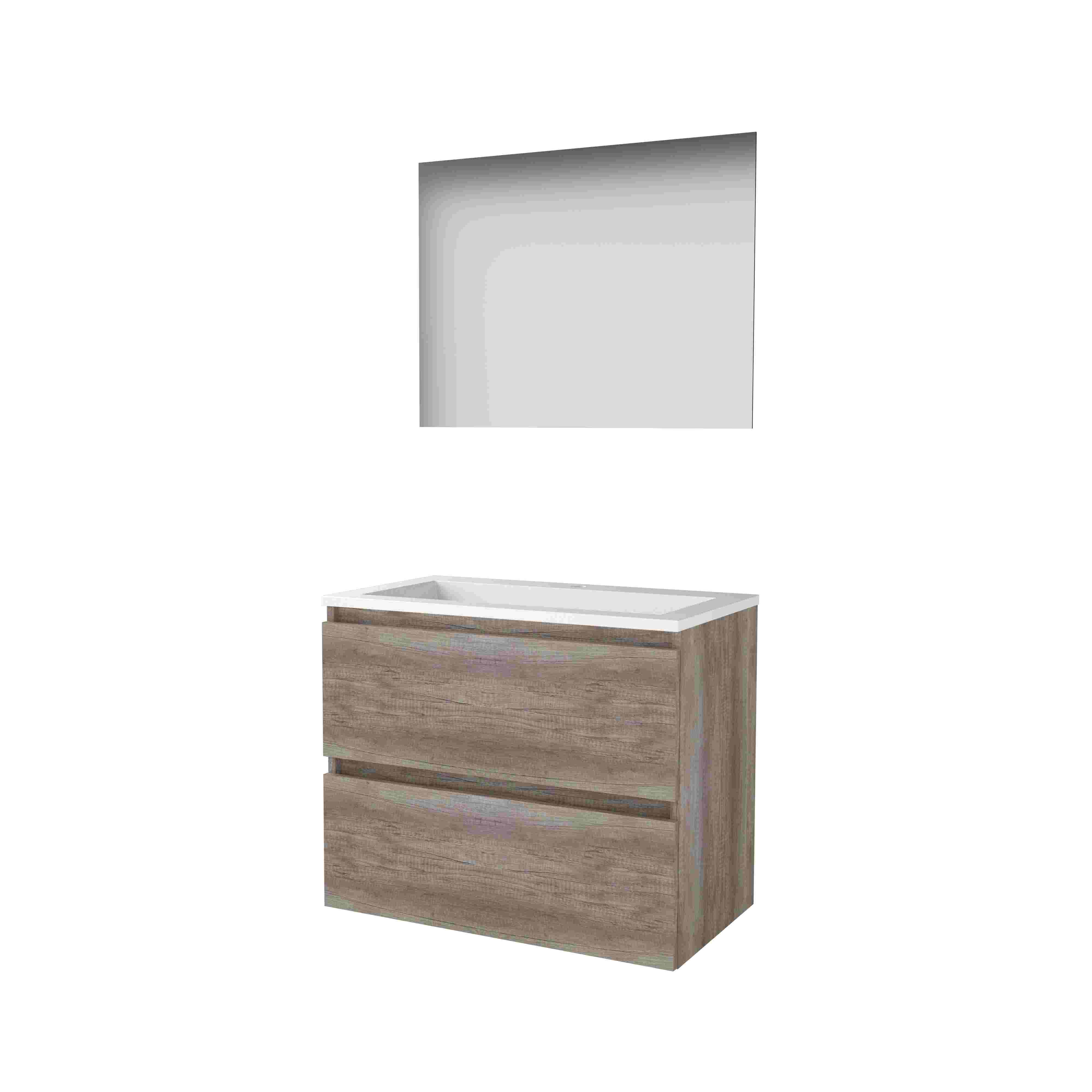 Basic Ultimate 46 onderk. GL incl. 2 la + Acryl wast. incl. 1 krgt. incl. spg. m. LED ind. o+b B800xD460 Scotch Oak / 1813839