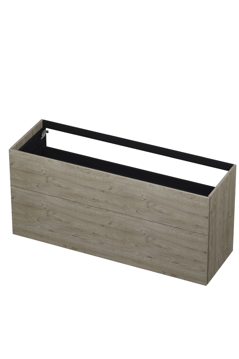 INK onderk. 2 laden push to open 65cm hout decor 1259318 Greige eiken H650xB1400xD450