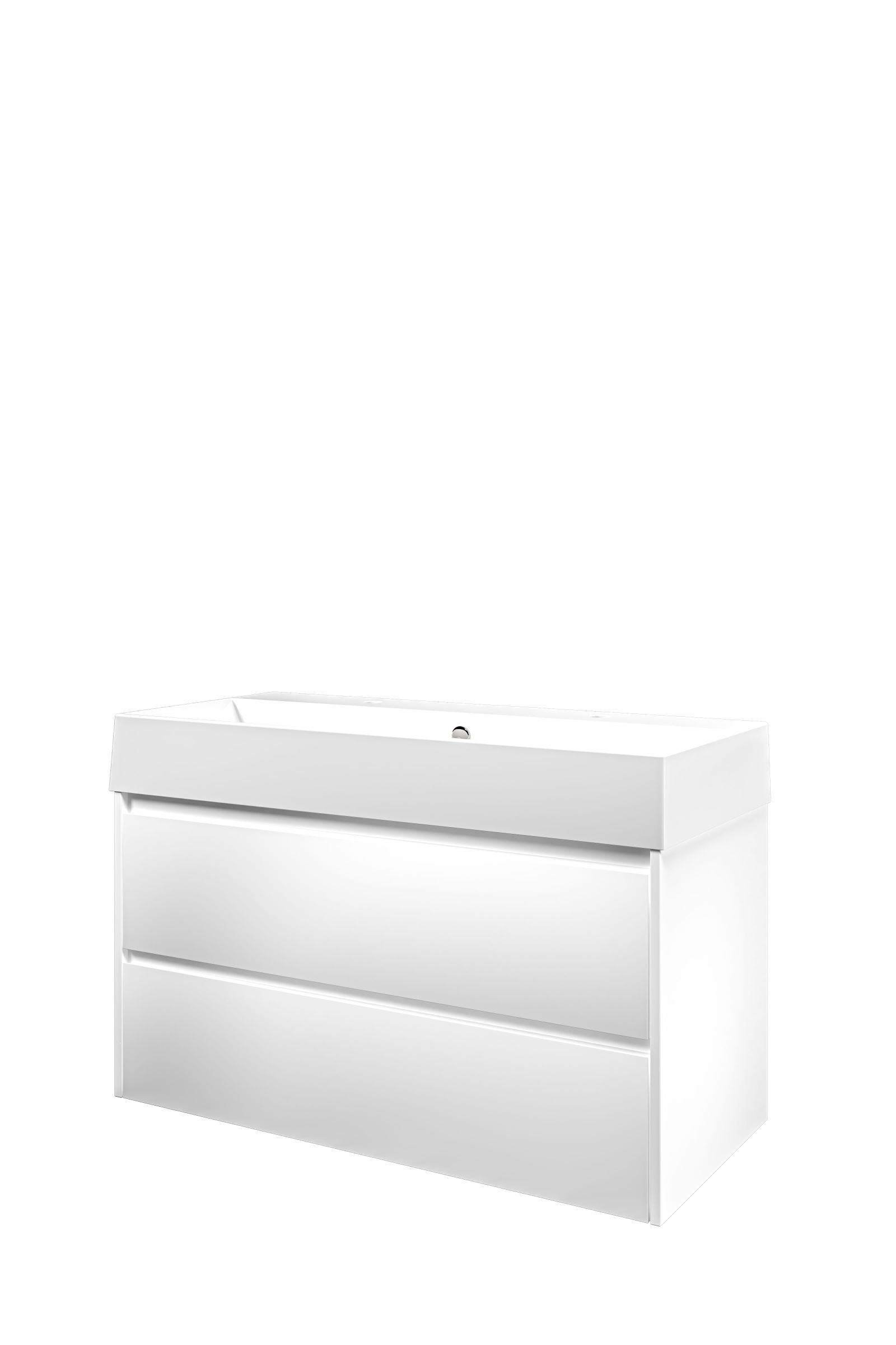 Proline set porselein Loft wast. met 2 krgt. en onderk. sym. 1815465 Mat wit/Glans wit H620xB1000xD460