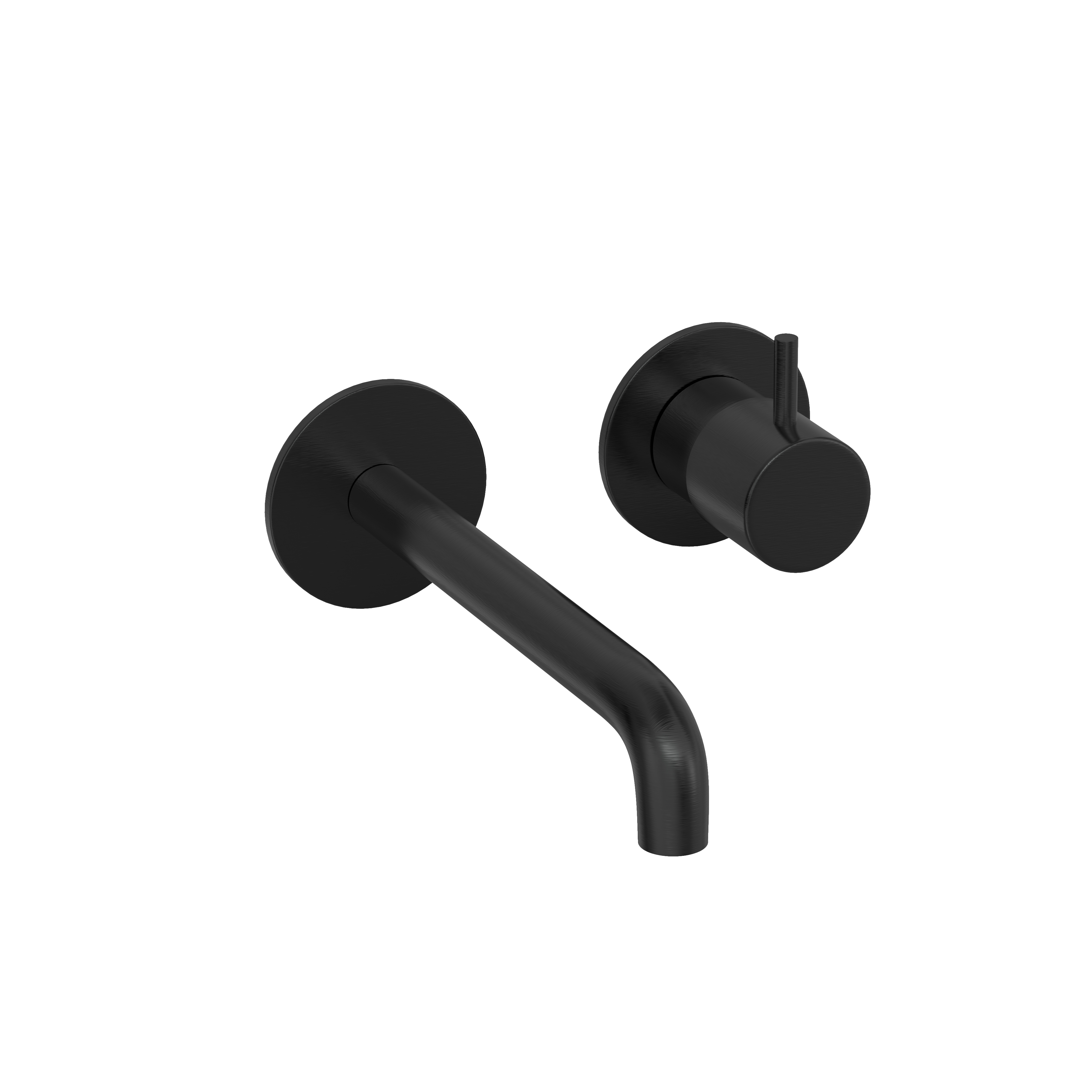 Hotbath Cobber afbouwdeelv inbouw wastafelkraan 18cm uitloop CB105EXT18MBP Geborsteld zwart PVD