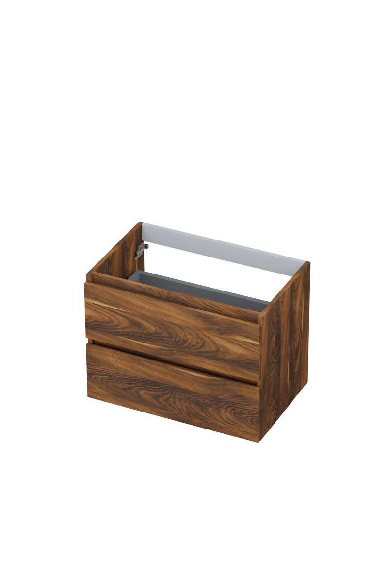 INK onderk. 2 laden greepl. met houten keerlijst 1257117 Noten H520xB700xD450
