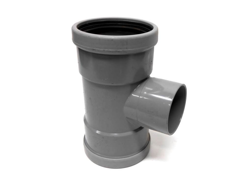 PVC manchet T stuk 125x75 87.5 graden 3xmof 1196901290