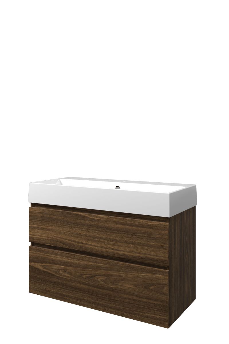 Proline set porselein Loft wast. met 1 krgt. en onderk. a-sym. 1815553 Cabana oak/Glans wit H700xB1000xD460