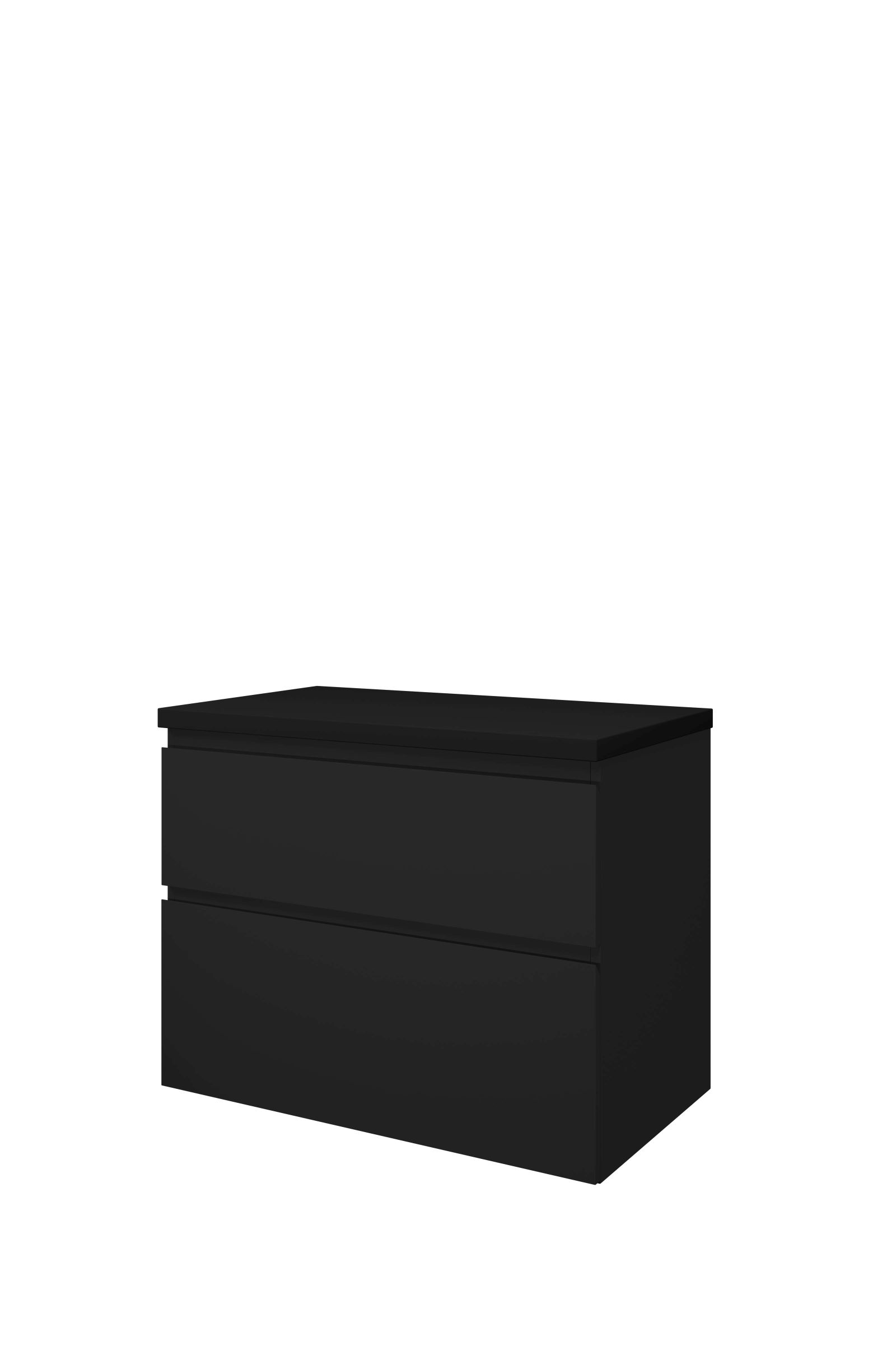 Proline set Top afdekplaat en onderk. a-sym. 1817296 Mat zwart H632xB800xD460