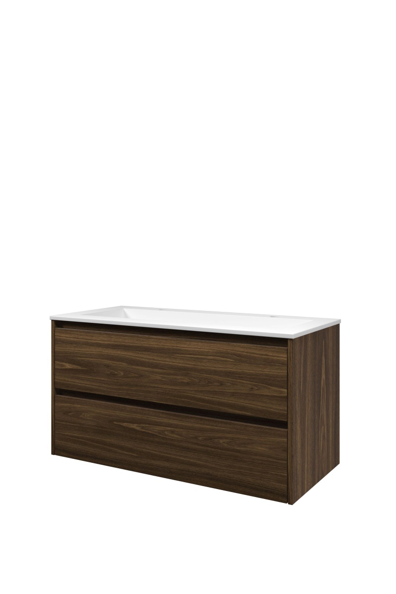 Proline set polystone Elegant wast. met 2 krgt. en onderk. sym. 1816233 Cabana oak/Mat wit H540xB1000xD460