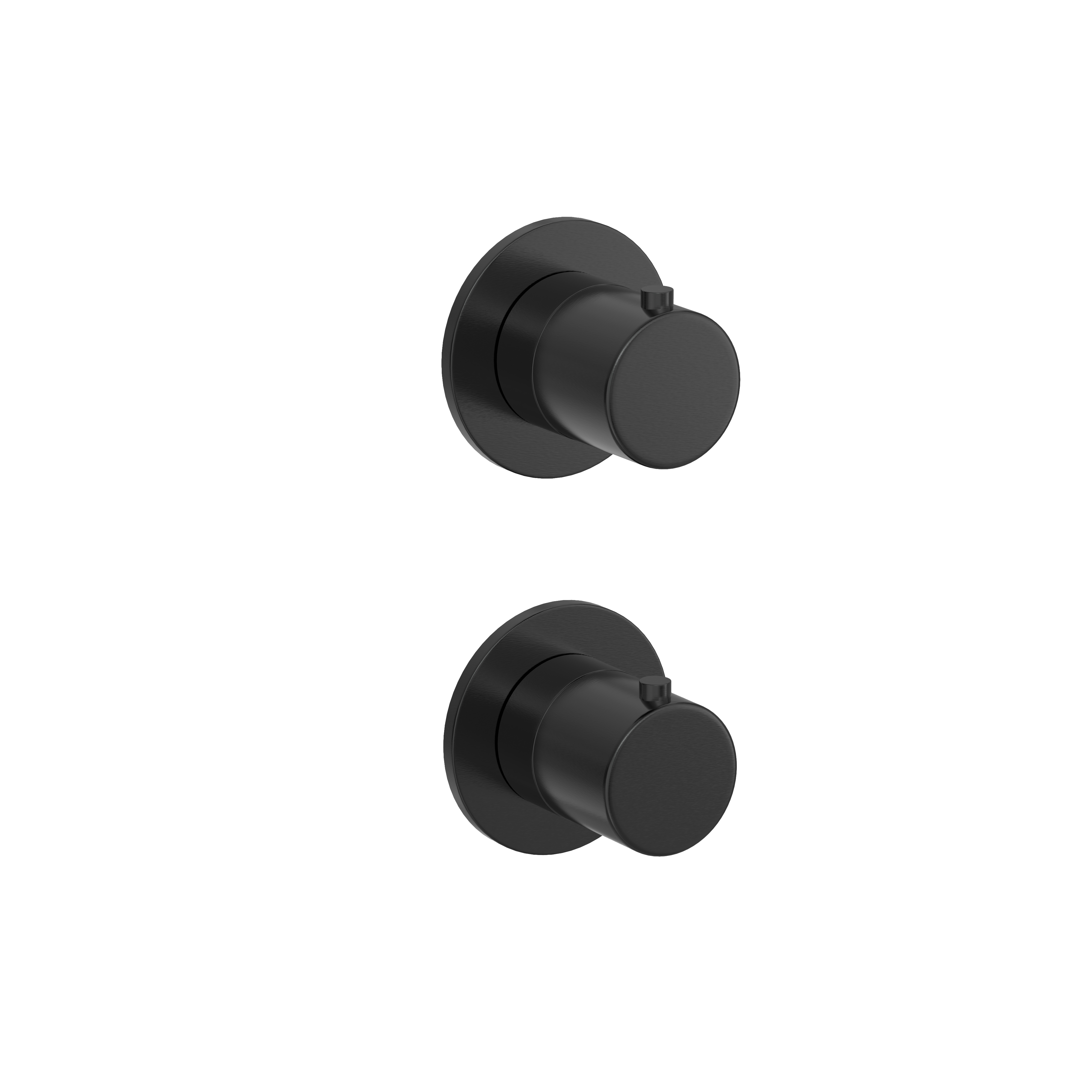 Hotbath Cobber afbouwdeel inbouw thermostaat met 2-weg stop-omstel CB7009EXTMBP Geborsteld zwart PVD