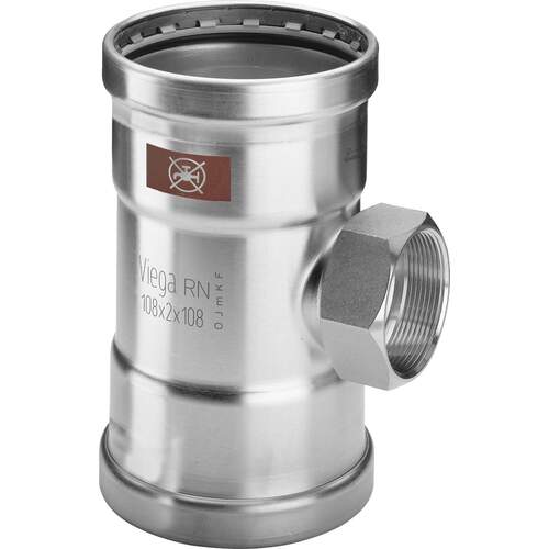 Viega Temponox T-stuk pers x bndr. x pers 76.1 x 3/4 x 76.1 810962