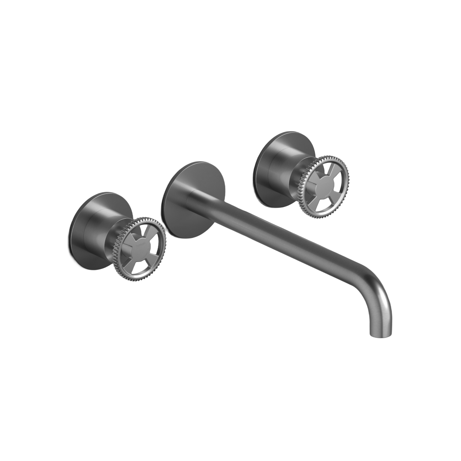 Hotbath Cobber Work inbouw wastafelmengkr. m. 25cm uitl. CW005TEXT25GN Geborsteld Nikkel