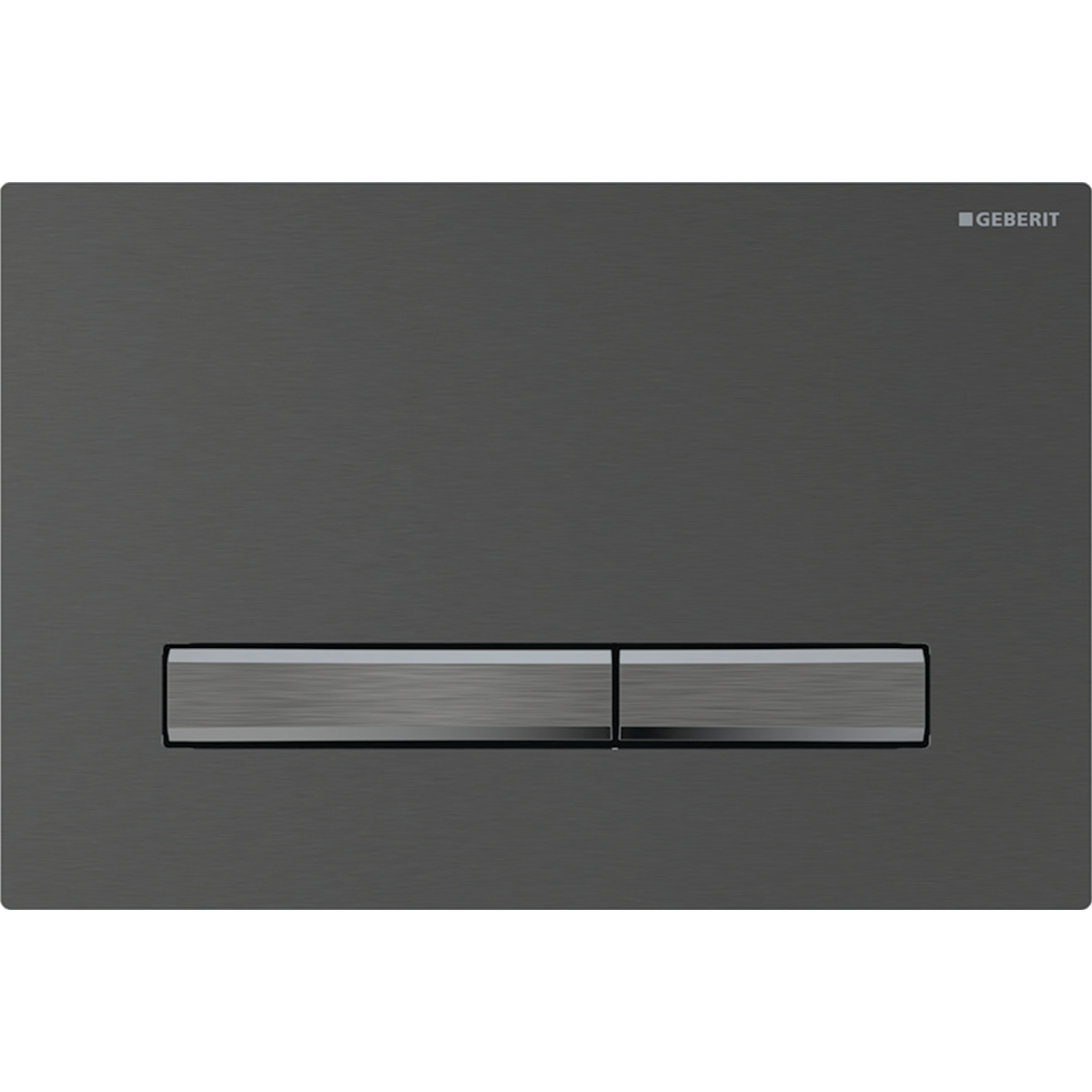 Geberit Sigma50 bedieningsplaat 2- toets square zwartchroom - zwartchroom geborsteld 115.671.QD.2