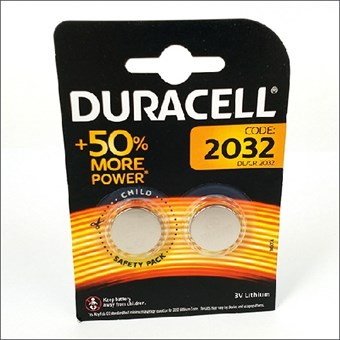 BLS. KNOOPCEL LITH CR2032 3V 1=2ST DL2032/2 DURACELL - 10300810
