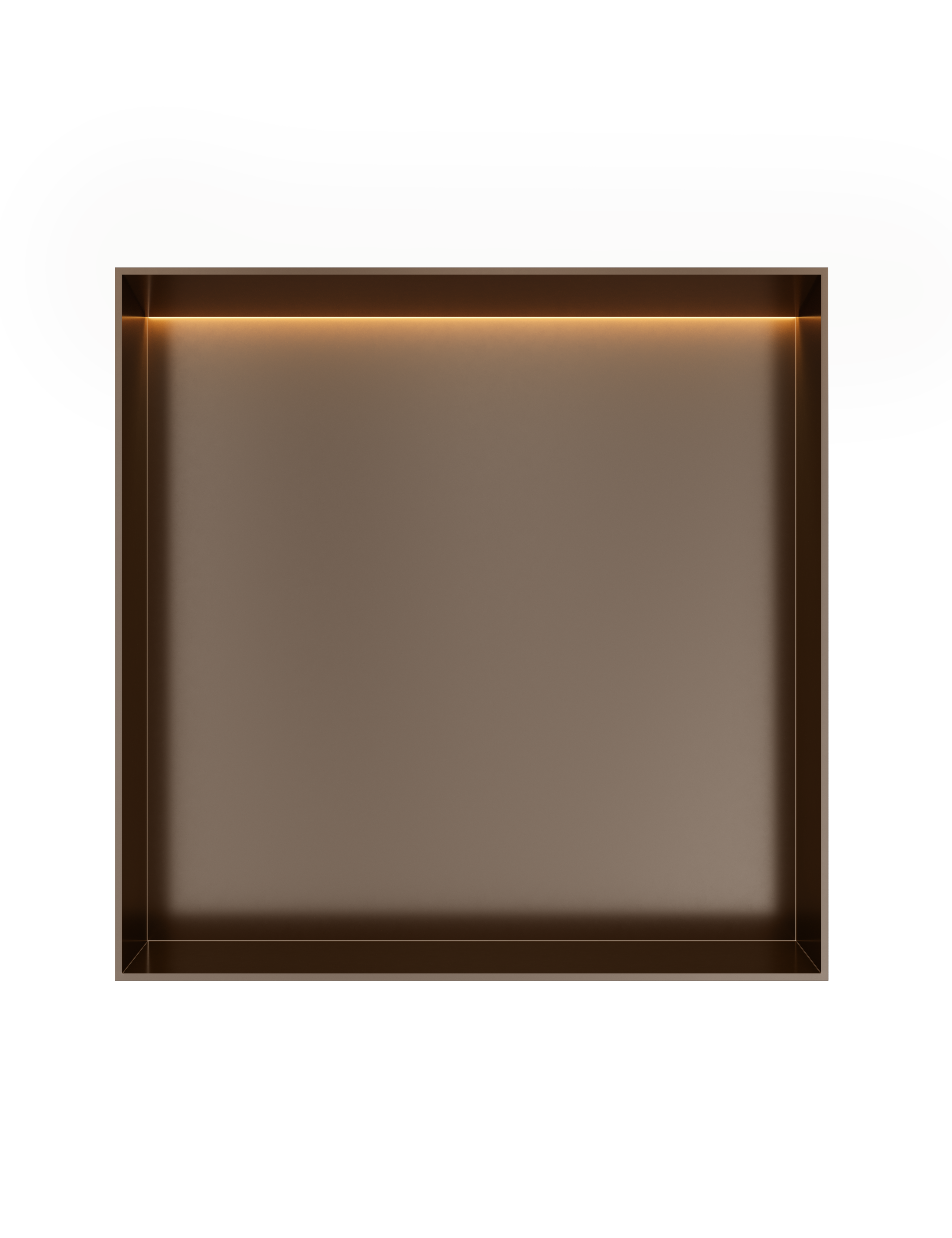 Hotbath More inbouwbox of inbouwnis 30x30x10cm frameless + LED BOX030FLTB Tuscan bronze