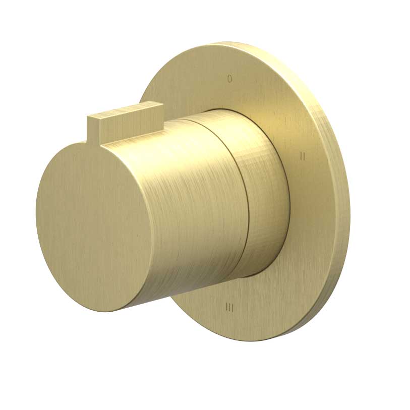 IVY Pact Afbouwdeel 3-weg stop-omstel symmetry met rond rozet 6202464 gebr. mat goud PVD