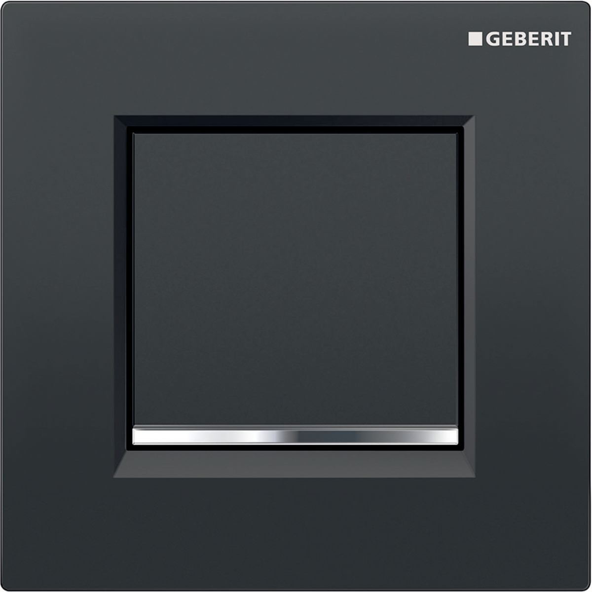 Geberit type 20 ur-sturing pneumatisch square zwart - chroom 116.017.KM.1