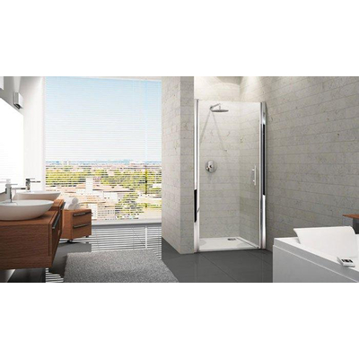 Novellini Young 1b 92 verst.92-96cm helder glas chroom Y21B921K