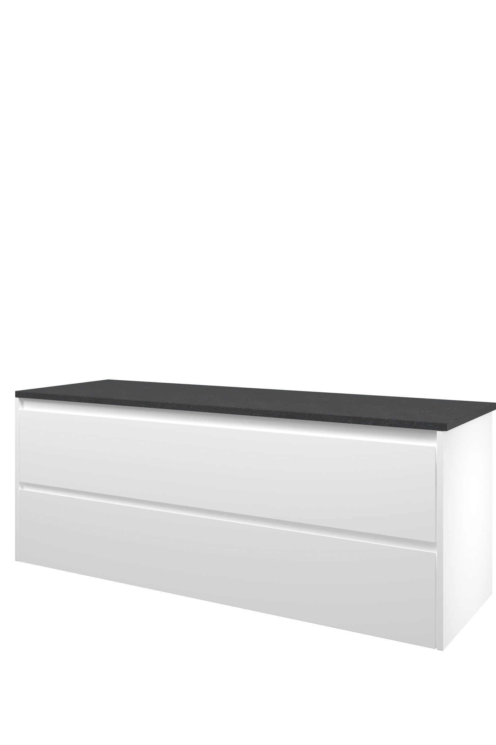 Proline Top afdekplaat hardsteen onderk. symm. H540xB1400xD460 Mat wit/Blue stone / 1817985