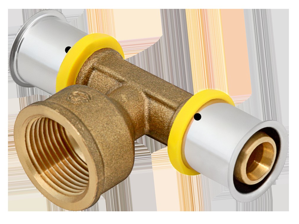 VSH UltraPress Gas T stuk Binnendraad 16x1/2x16 3860186