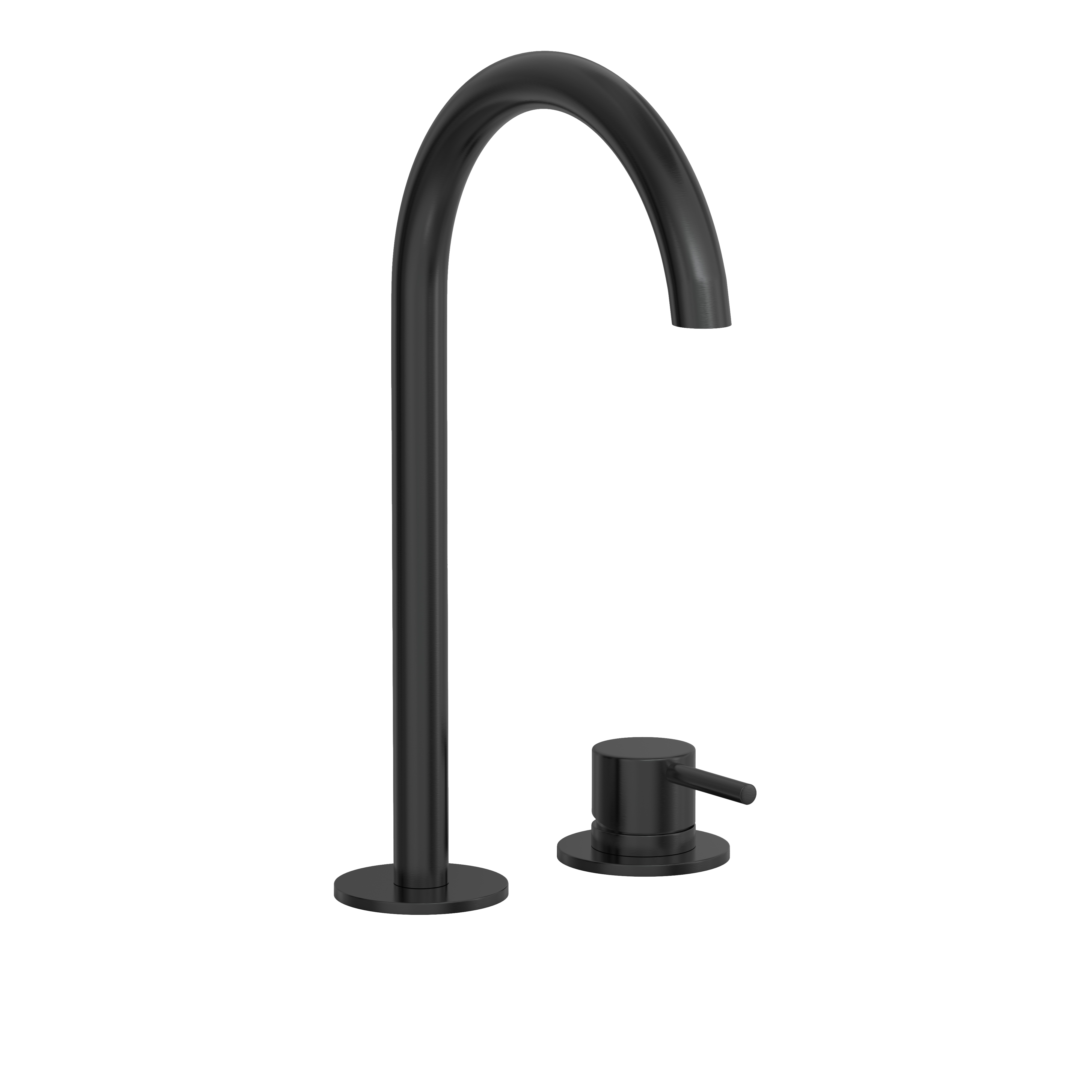 Hotbath Cobber wastafelmengkraan 2-gats hoog model CB023HMBP Geborsteld zwart PVD