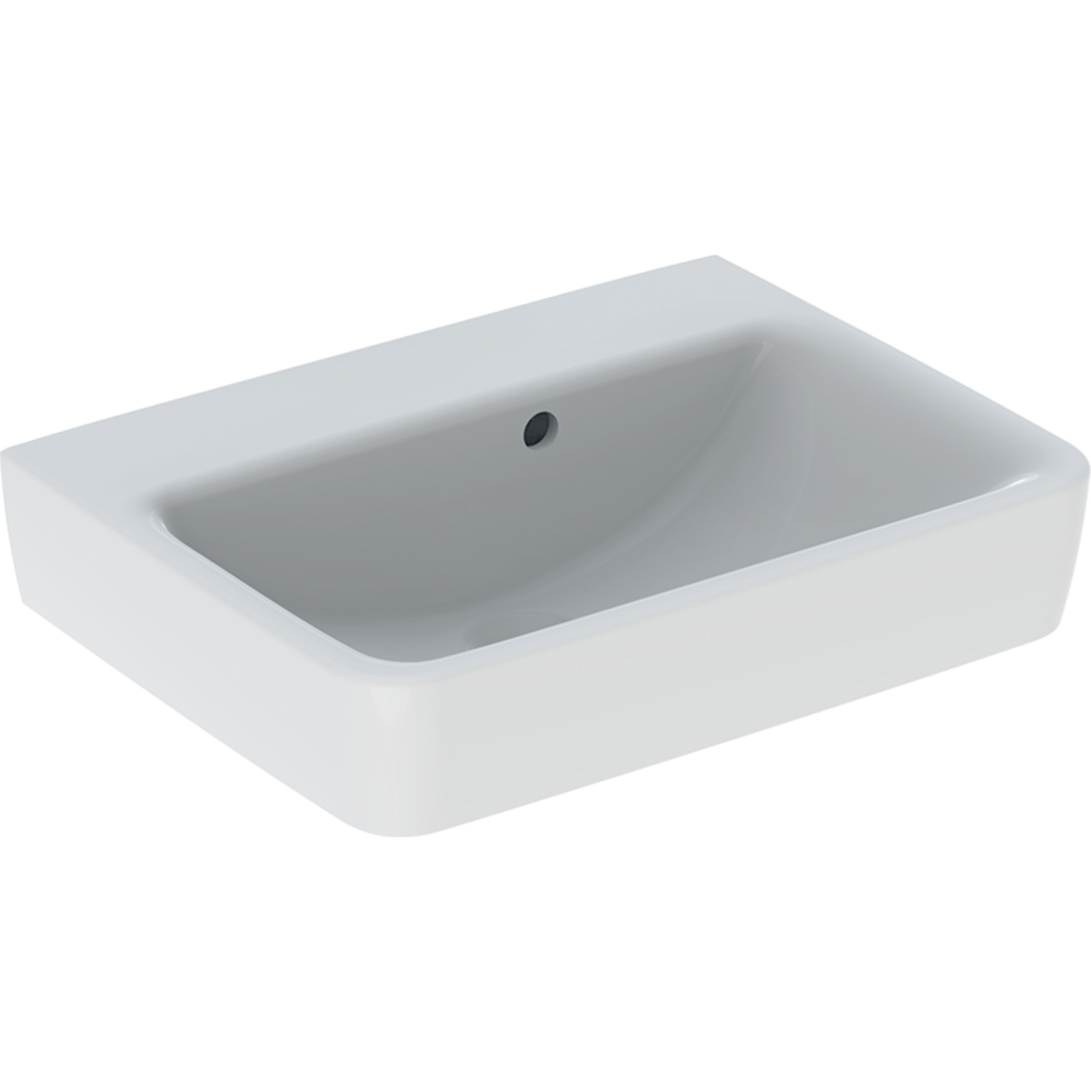 Geberit Renova Plan fontein 50x38cm z. krgt. m. overl. Tect/wit 501.630.00.8