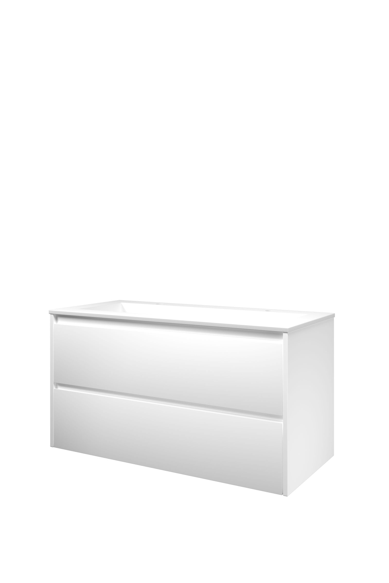 Proline set polystone Elegant wast. met 2 krgt. en onderk. sym. 1816235 Mat wit/ Mat wit H540xB1000xD460