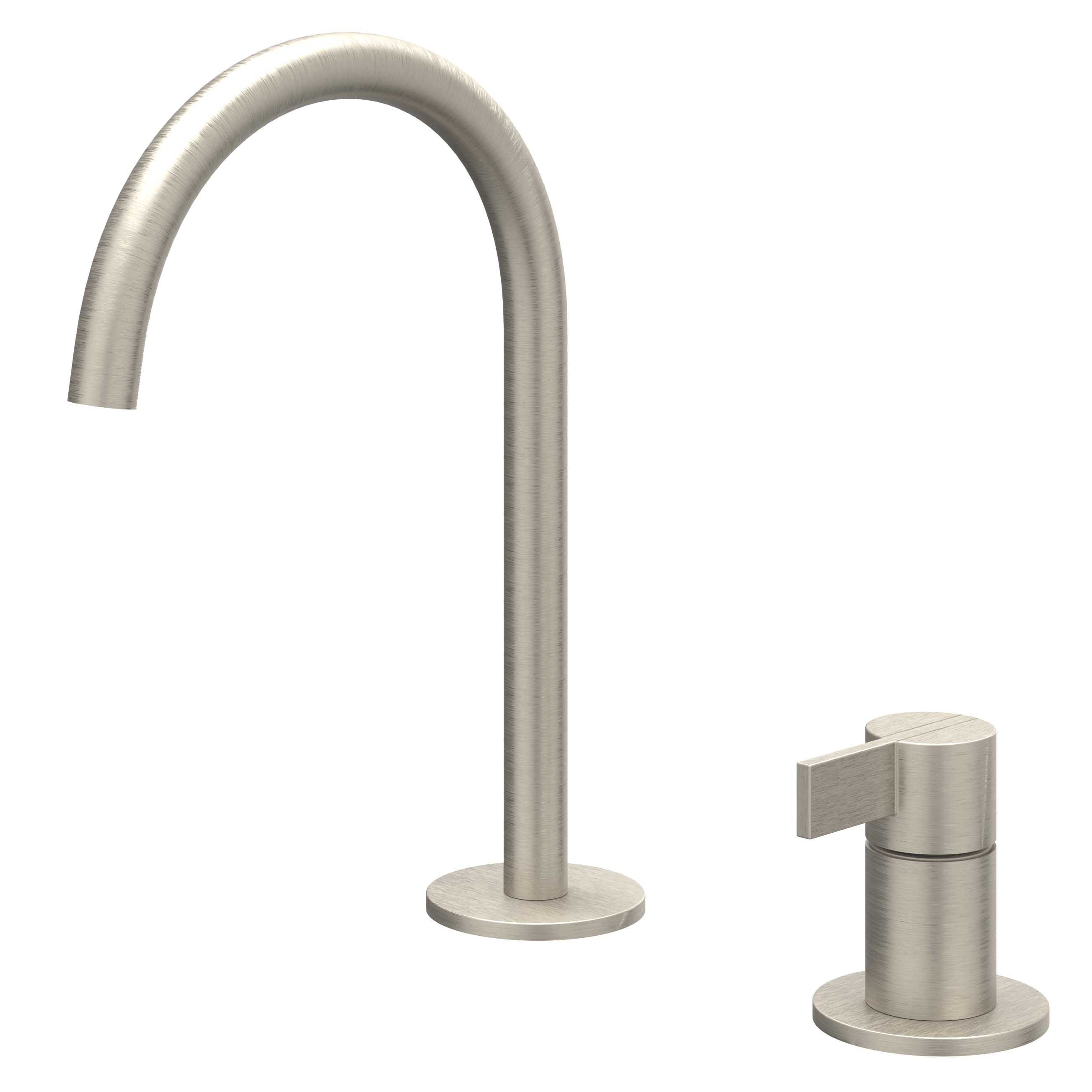 IVY Pact Wastafelmengkraan 2-gats bladmontage met uitloop coldstart 6101303 gebr. nickel PVD