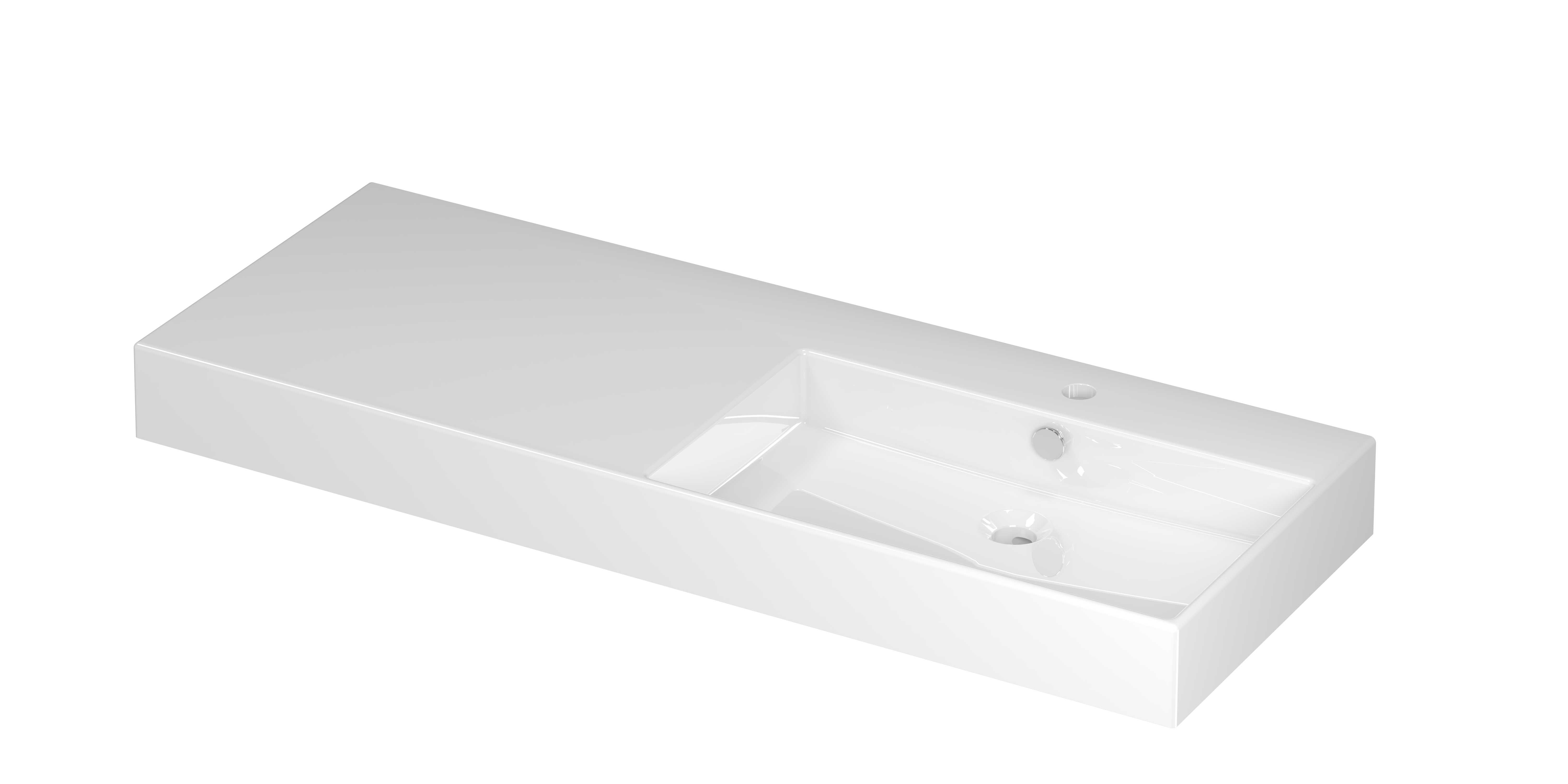 INK Unlimited wast. porselein rechts met 1 krgt. 0202205 Glans wit 1200x450x110