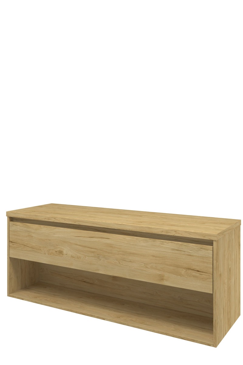 Proline Top afdekplaat + onderk. m. schap H552xB1400xD460 Ideal oak / 1817812