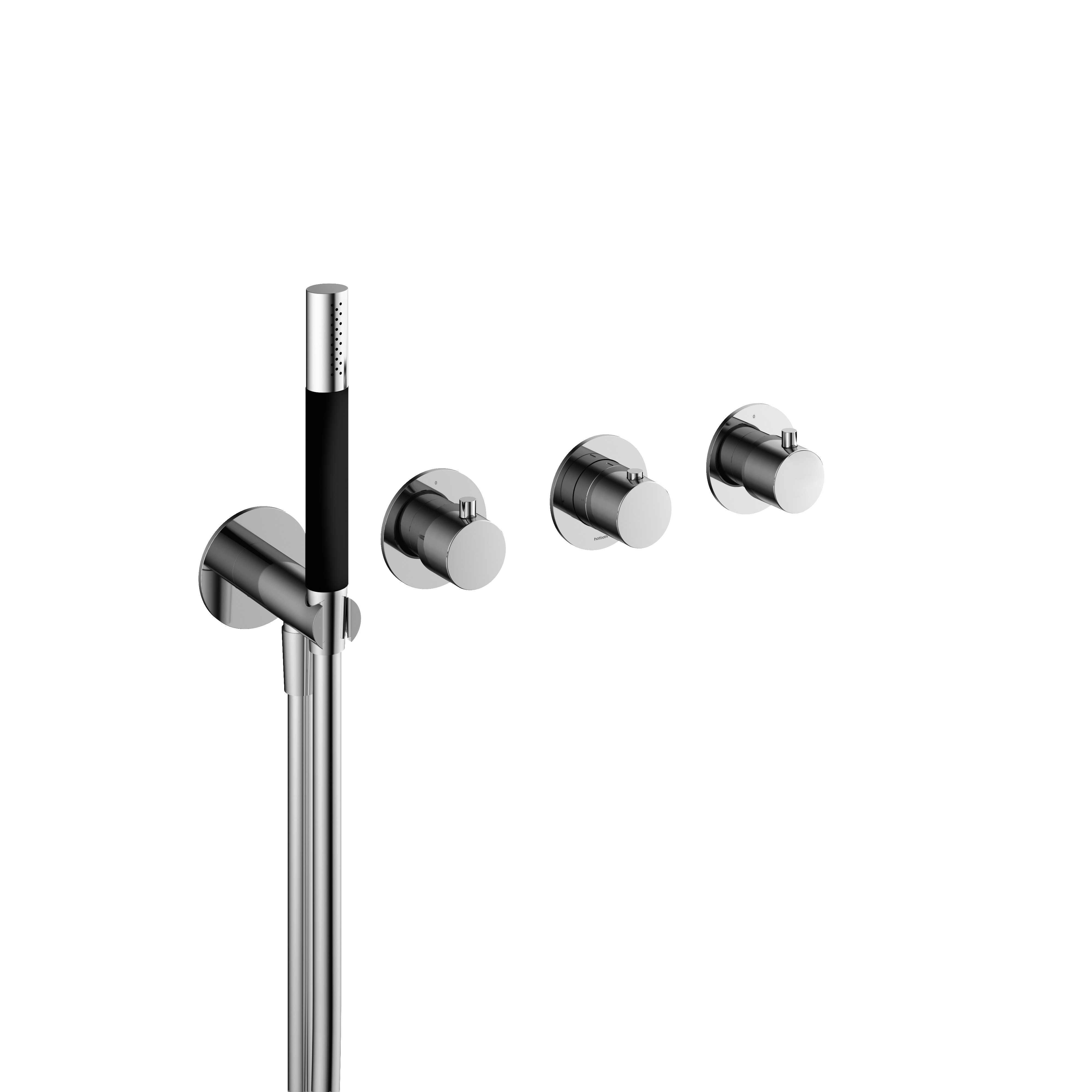 Hotbath Cobber afbouwdeel bad/douche thermostaat m. 2 stopkr. z. uitl. CB7071EXTCR Chroom