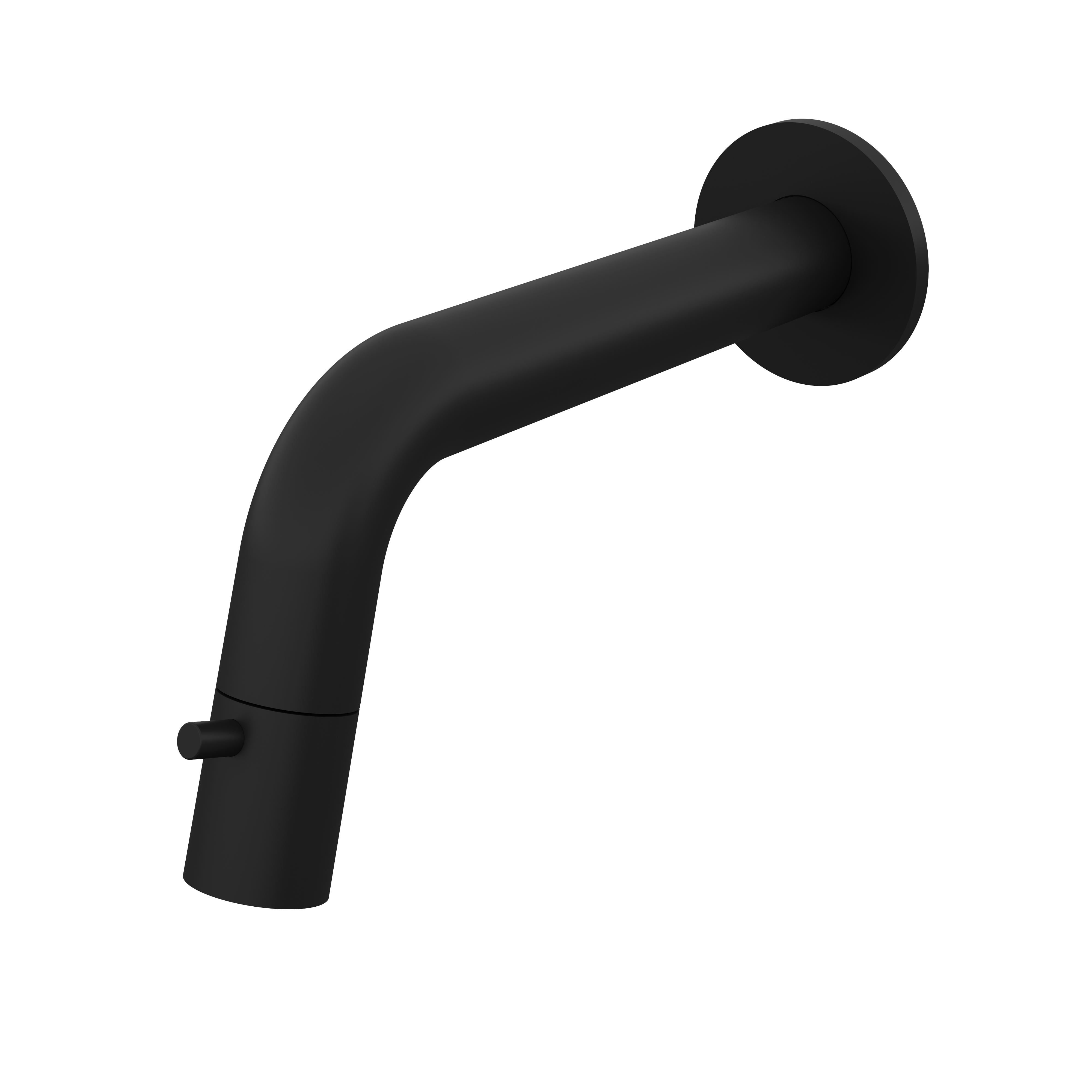 Hotbath Cobber fonteinkraan wandmodel inkortbaar UW001MBP Geborsteld zwart PVD