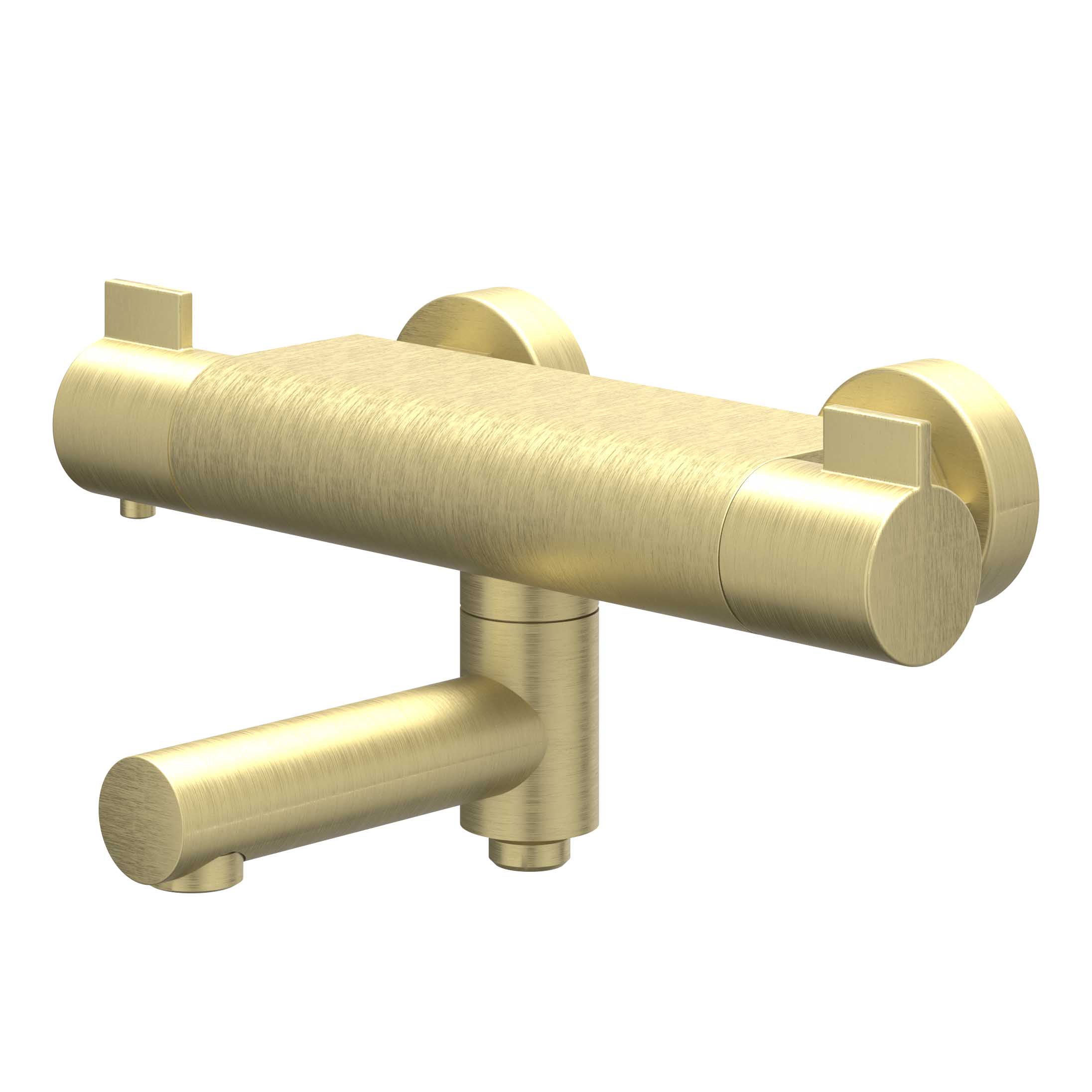 IVY Pact Badtherm.kraan opbouw m/wegdraaibare baduitloop m/omstel 6302004 gebr. mat goud PVD