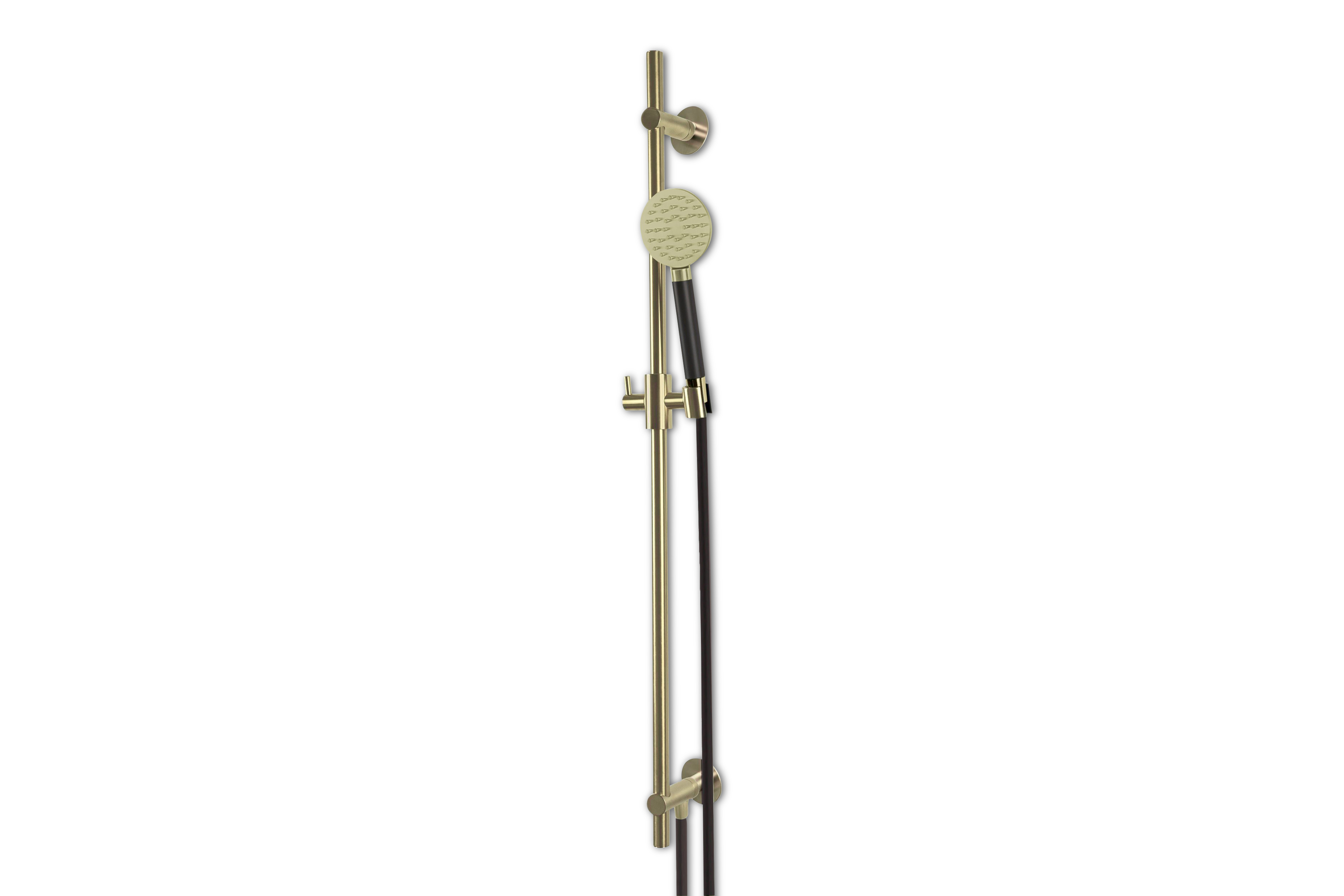 Lagoo Garda Glijstang messing m. ge┤ntegreerde wateruitlaat en handdouche rond G5222PG Brushed Champagne PVD