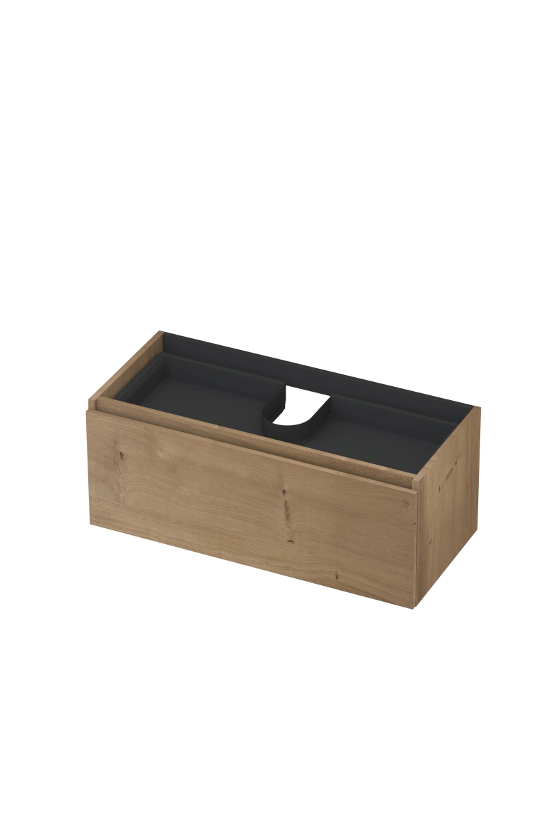 INK Fineer onderkast 1L m. binnenla gr.loos houten keerlijst fineer 1221342 Ash grey H400xB1000xD450