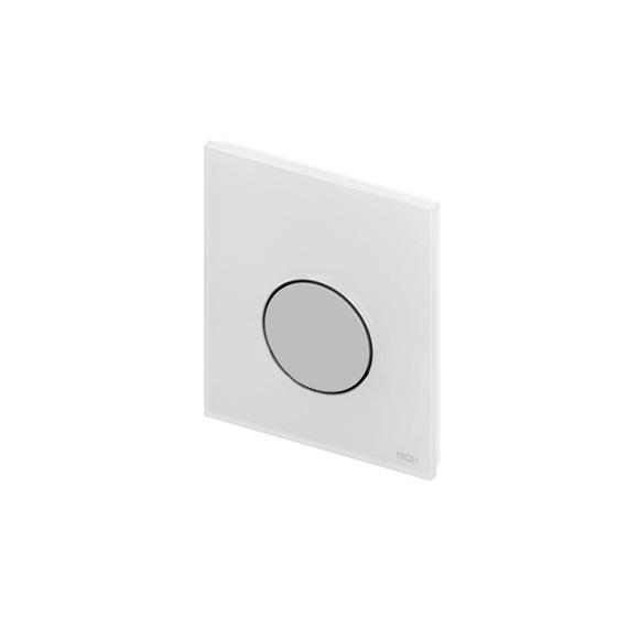 TECEloop urinoir bedieningsplaat 9242659  -  Glas zuiver wit toets mat chroom