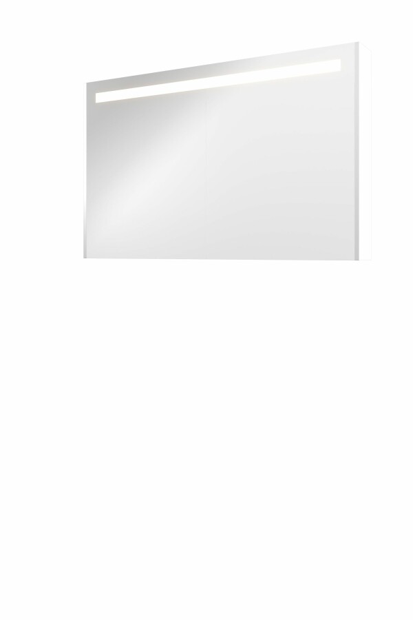 Proline spiegelkast Premium met geint. LED verl. 2 deuren 1809505 Mat wit H740xB1200xD140
