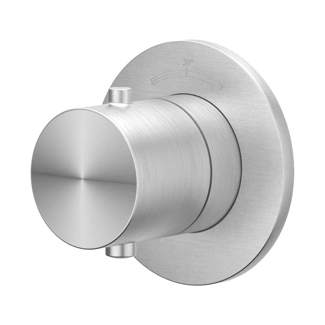 IVY Concord Afbouwdeel inbouwthermostaat symmetry met rond rozet 6201211 RVS316 gebr.