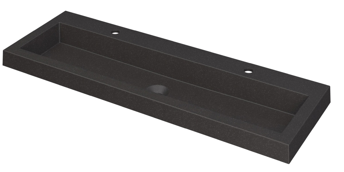 INK Dock wast. Quartz met 2 krgt. 3415232 Quartz zwart H60xB1200xD400