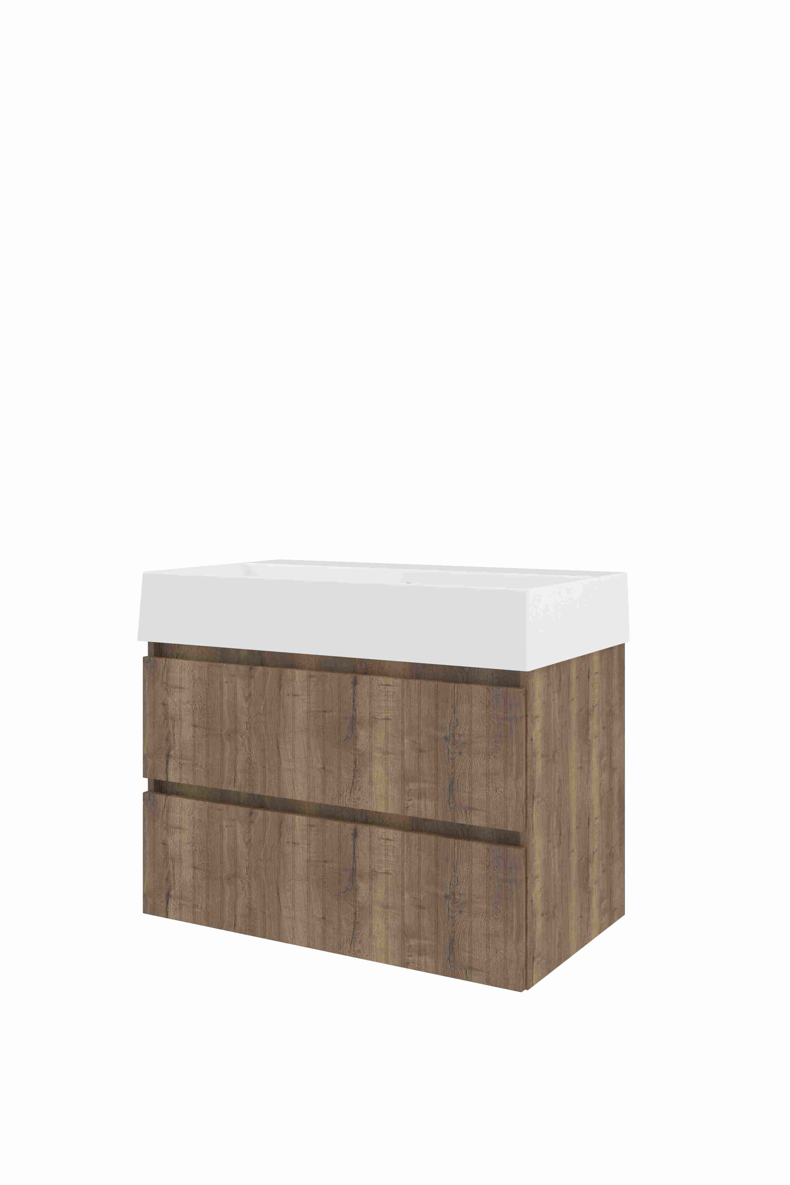 Proline Set porselein Loft wast. z. krgt. en onderkast sym. gefr. 1818163 Terra oak/Glans wit 800x460x650