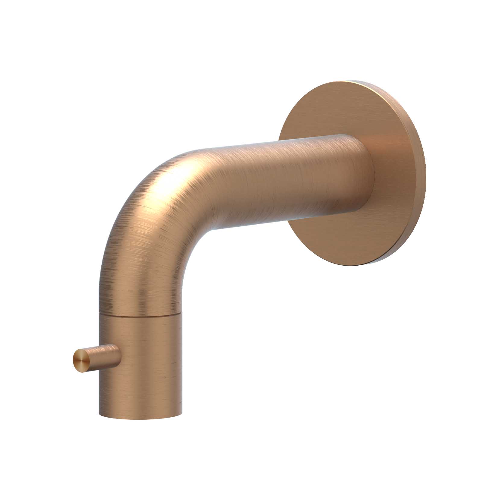 IVY Concord Fonteinkraan wandmodel niet inkortbaar HOH10cm 6401113 RVS316 gebr. mat koper PVD