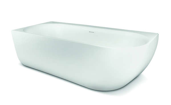 Luca Hoekbad links van acryl (rechts afgerond) met overloop 180x80x60cm LUPA1797M Mat wit