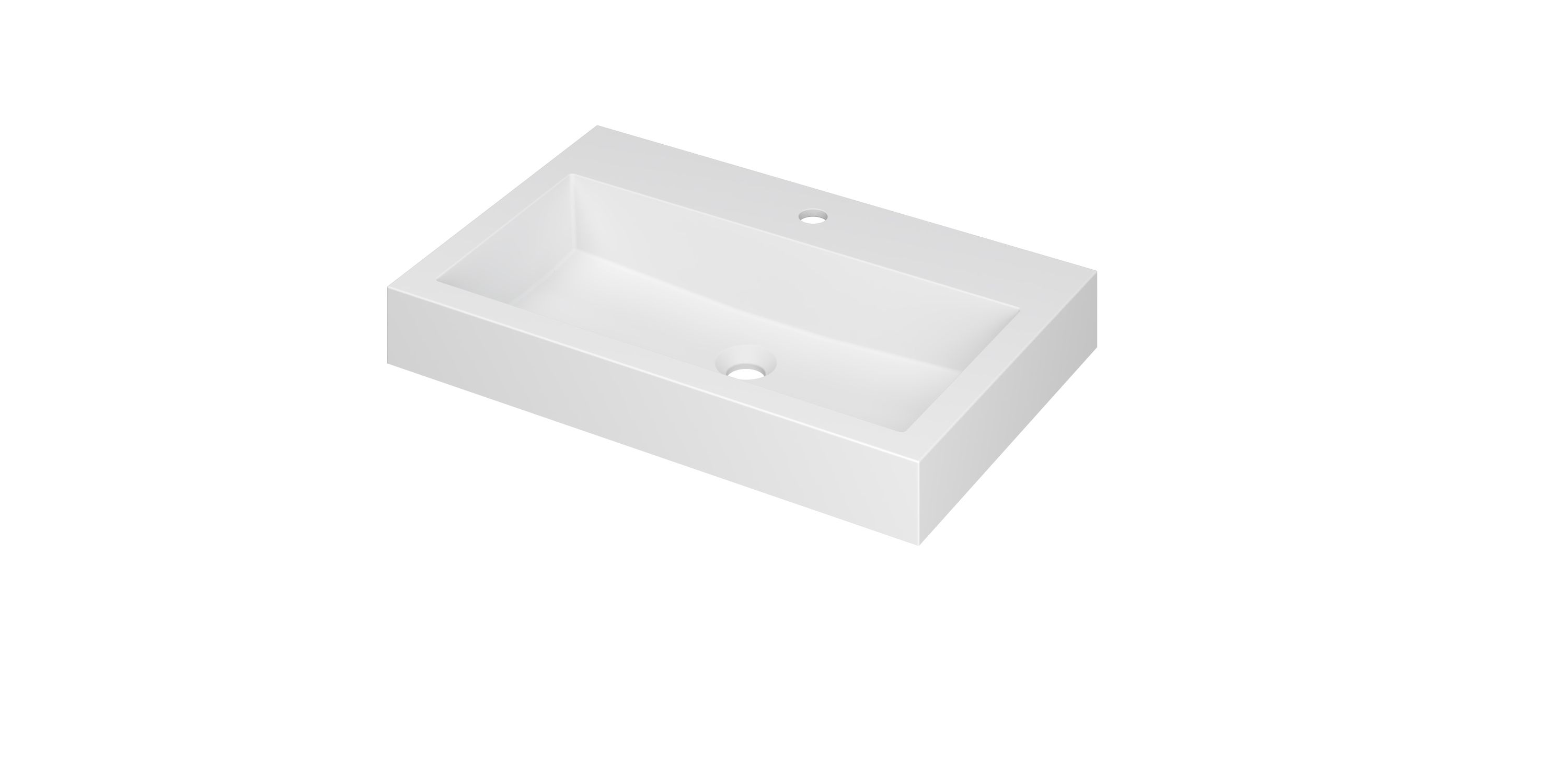 INK Momento wast. Polystone met 1 krgt. 3421311 Mat wit H90xB700xD450