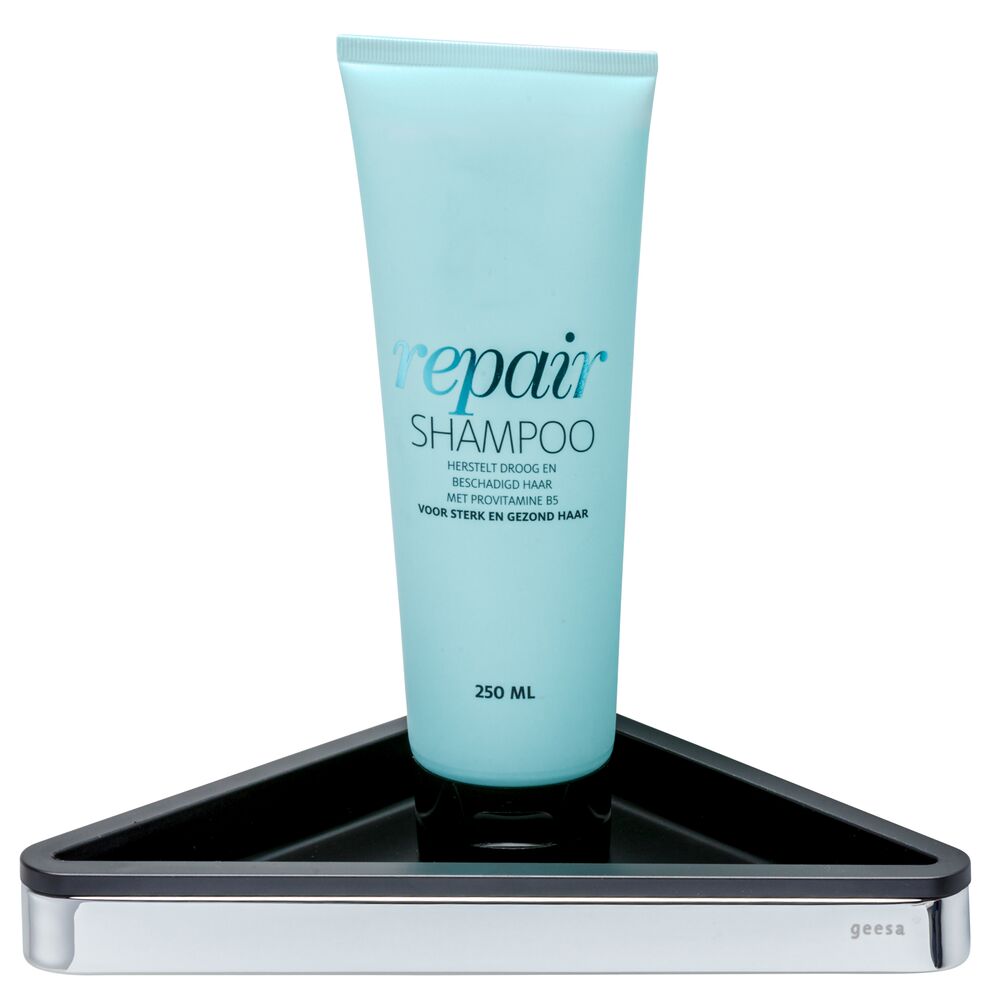 Geesa Frame Hoekplanchet Zwart / Chroom 918803-02-06