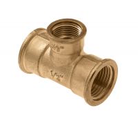 Messing T-stuk 3/4 x 1/2 x 3/4 bndr.