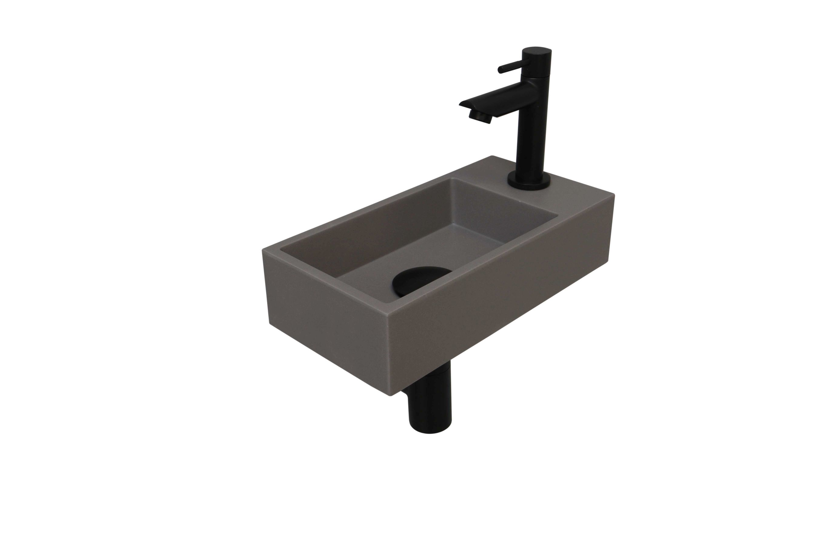 INK Versus Fonteinpack Quartz rechts 1805140 Quartz beton/mat zwart H90xB360xD180