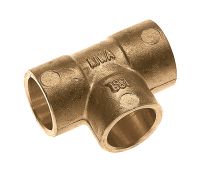 Messing soldeer T stuk 54x54x54