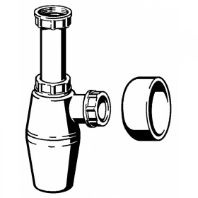 Viega kunststof bekersifon m/rozet 11/2 (5725.0)  130558