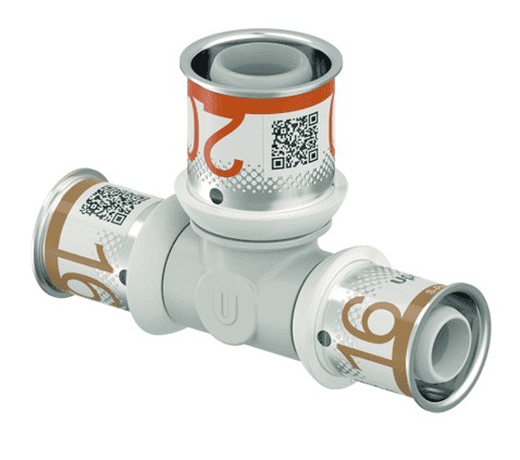 Uponor Composiet pers verloop T stuk 16x20x16 1039948