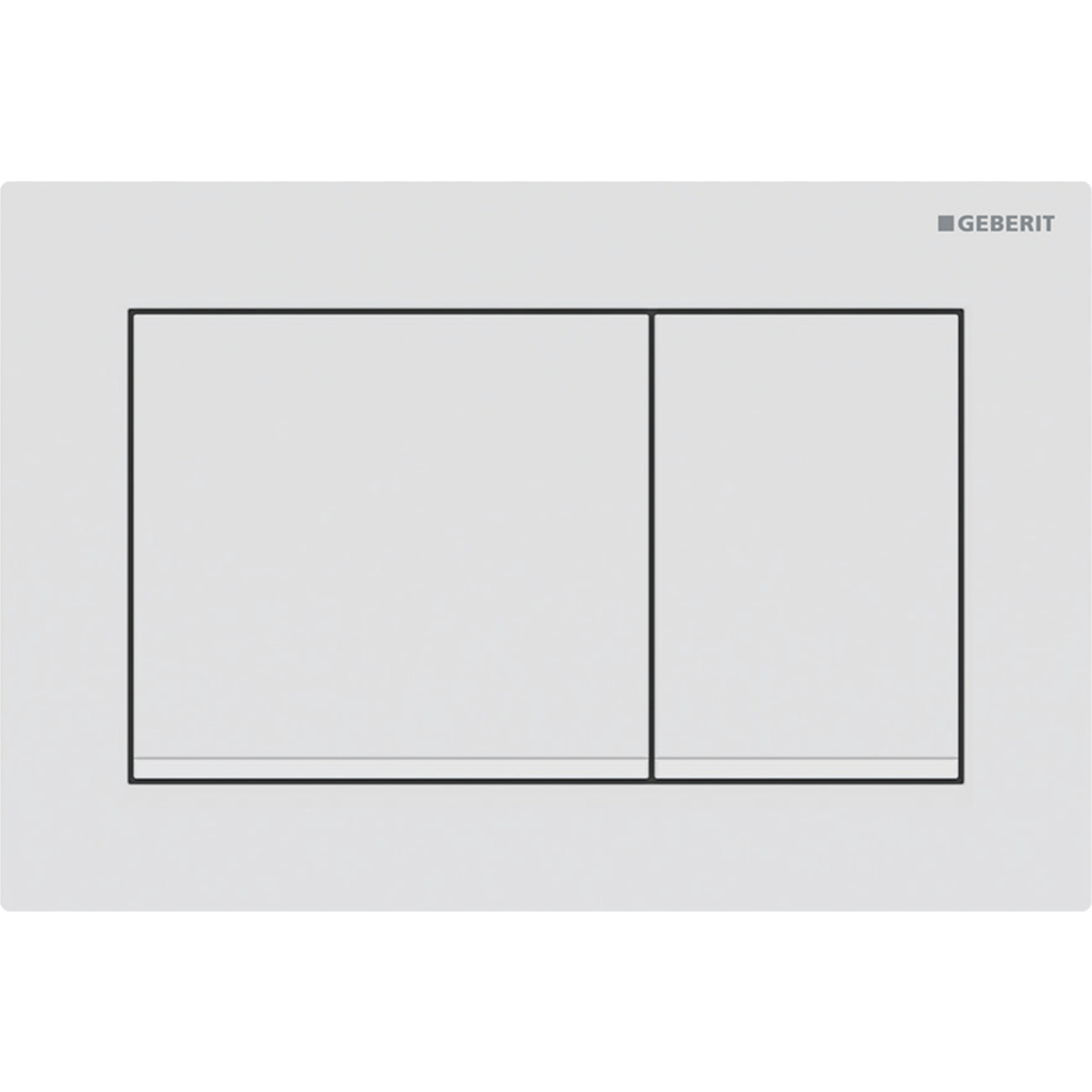 Geberit Omega20 bedieningsplaat 2- toets square matwit - wit - matwit 115.080.01.1