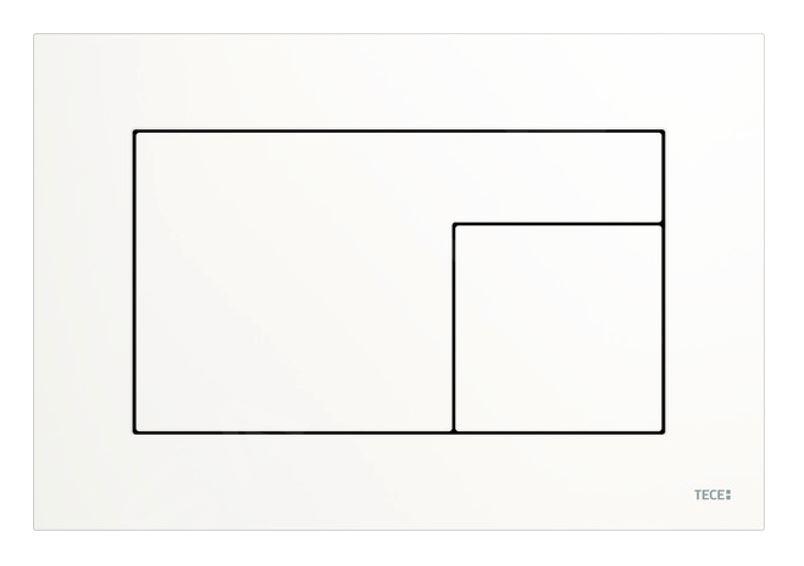 TECEvelvet WC bedieningsplaat duo Bianco Kos / Wit 9240735